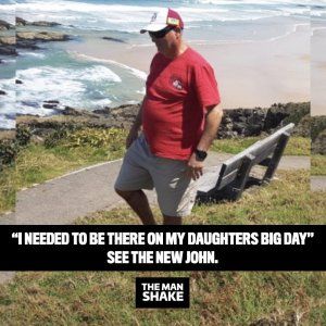 John lost 17kg to walk his Daughter down the aisle